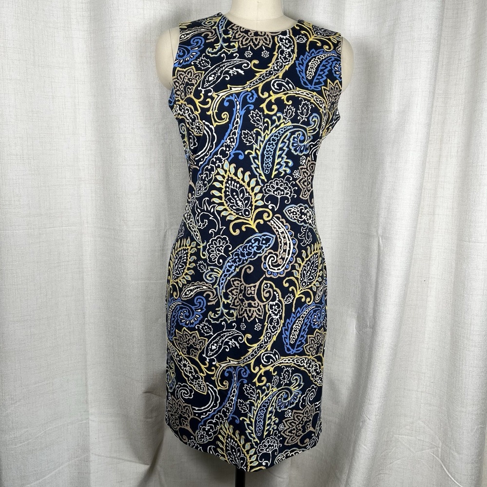 J. McLaughlin Devon Sleeveless Embroidered‎ Bainbridge Dress Paisley Medium
